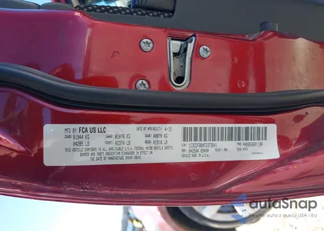 2015 Dodge Dart Sxt z USA, uszkodzony, nr VIN 1C3CDFBBXFD373541